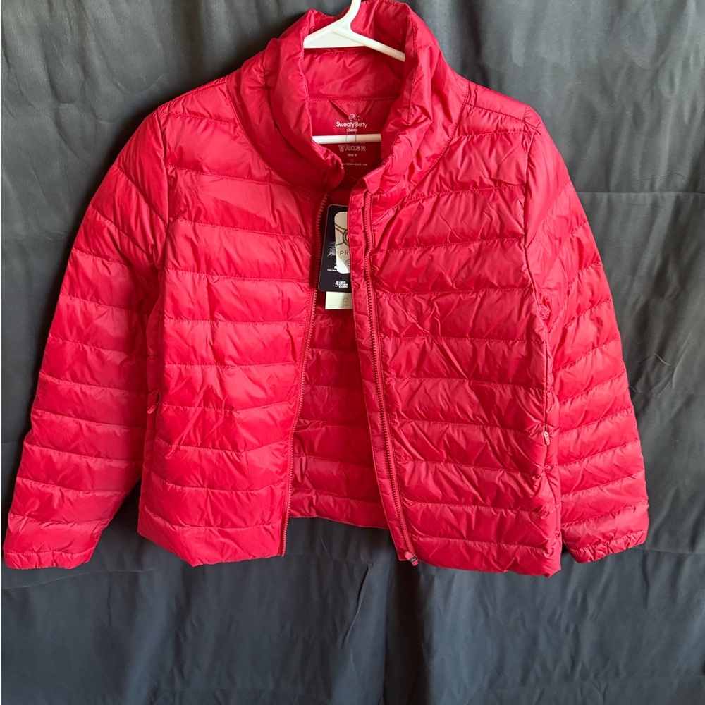 Sweaty Betty Red Puffer Jacket